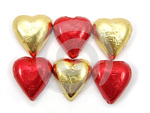 Foil wrapped chocolate hearts 1