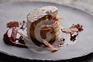 Fois gras on a patry tartlet