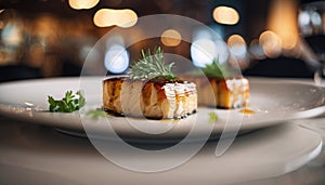 Fois gras in a restaurant, generative ai