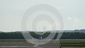 Fokker 70 approaching to airport