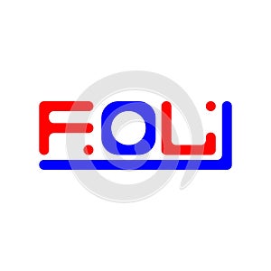 FOL letter logo creative design with vector graphic, FOL