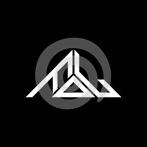 FOL letter logo creative design with vector graphic, FOL simple and modern logo in triangle shape