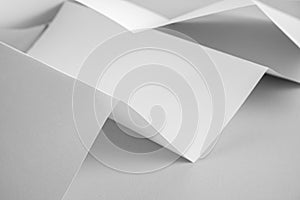 Fold white paper sheets background texture for design