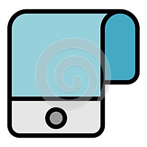 Foldable display gadget icon color outline vector