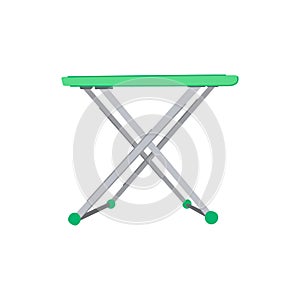 foldable folding table cartoon vector illustration