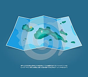 Foldable Map Design Element