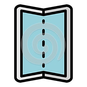 Foldable screen icon color outline vector