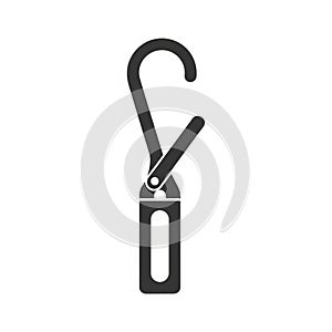 Foldable shopping bag hook minimal 2D flat vector icon