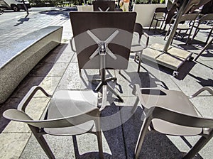 Foldable tabletop terrace tables