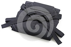 Folded aikido hakama , japanese martial arts unifo