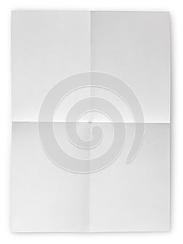 Folded Blank Sheet of Paper photo