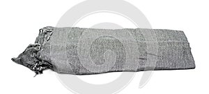 Folded gray scarf isolated