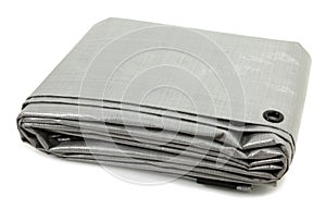 Folded Gray Tarp