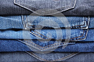 Folded jean stack background