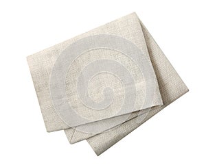 Folded kitchen towel isolated.Dishcloth on white