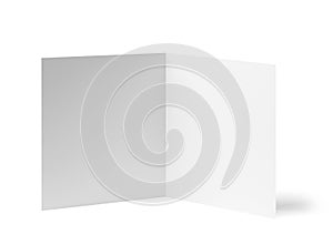 folded leaflet white blank paper template book