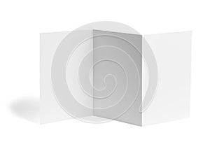 Folded leaflet white blank paper template book