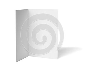 Folded leaflet white blank paper template book