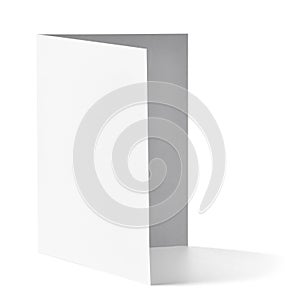 Folded leaflet white blank paper template book