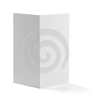 Folded leaflet white blank paper template book