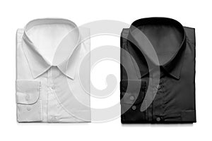 Folded Long sleeve chemise black and white mockup