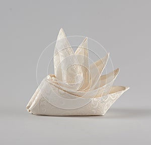 FOLDED NAPKINS OF CLOTH FOR BANQUETS AND RESTAURANTS photo