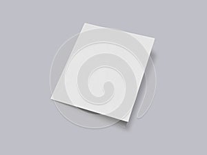 Folded paper mock up, blank empty copy space white paper