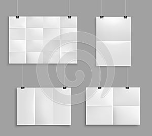 Folded Paper Mockup Set