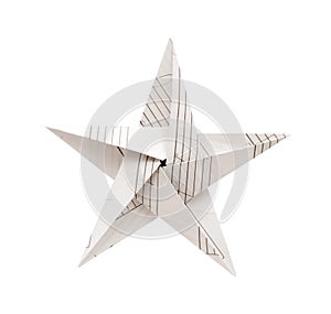Folded paper star
