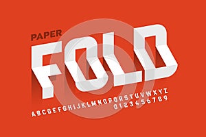 Folded paper style font design
