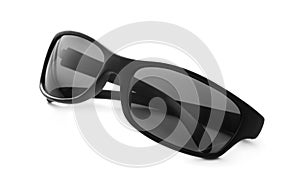 Folded plastic sunglasses