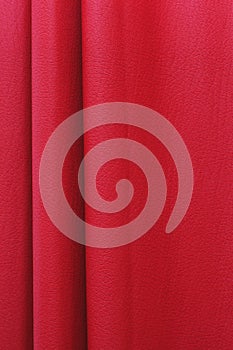 Folded Red Leather curtain