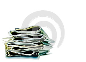 Folded stack of business, legal or insurance papers