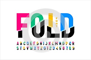 Folded style colorful font