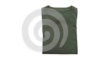 folded t-shirt on white background