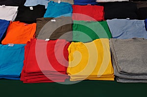 Folded t-shirts