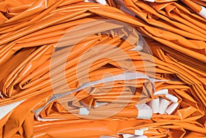 Folded Tarpaulin in Orange