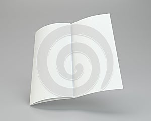 Folded white paper page sheet texture. 3d rendering