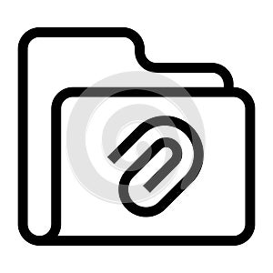 Folder attachment Line icon