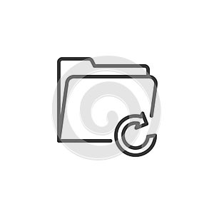 Folder Backup line icon