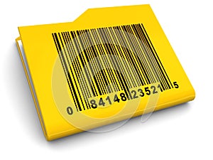 Folder with bar-code