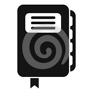 Folder book icon simple vector. Database system folder