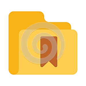Folder bookmark color VECTOR icon