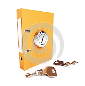 Folder broken key the keyhole