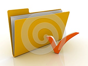 Folder with check mark