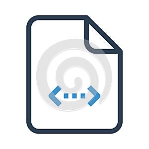 Folder coding line icon