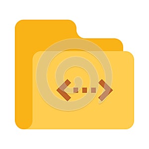 Folder coding Line icon