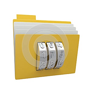 Folder and combination lock