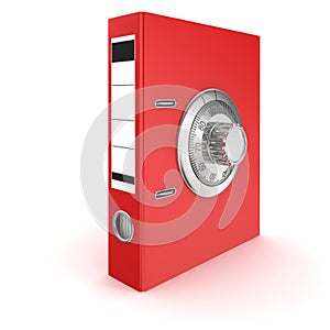 Folder with combination lock