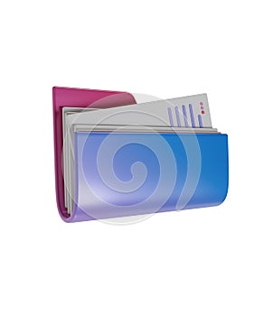 Folder 3d icon isolated